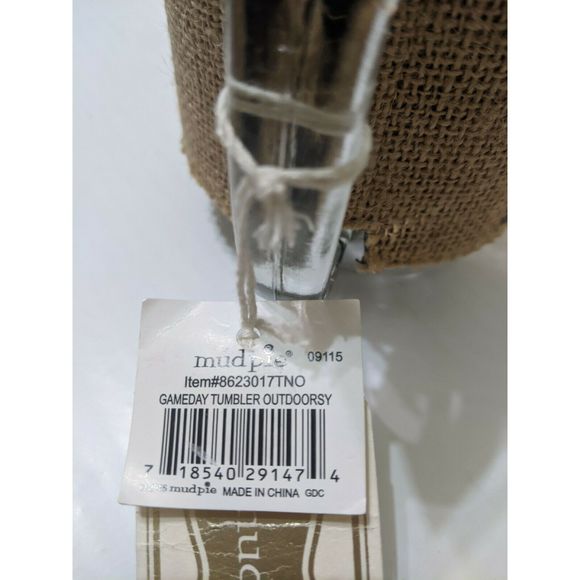 Mud Pie Game Game Day Mason Jar Burlap Sleeve - Picture 3 of 3